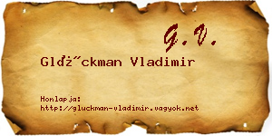 Glückman Vladimir névjegykártya